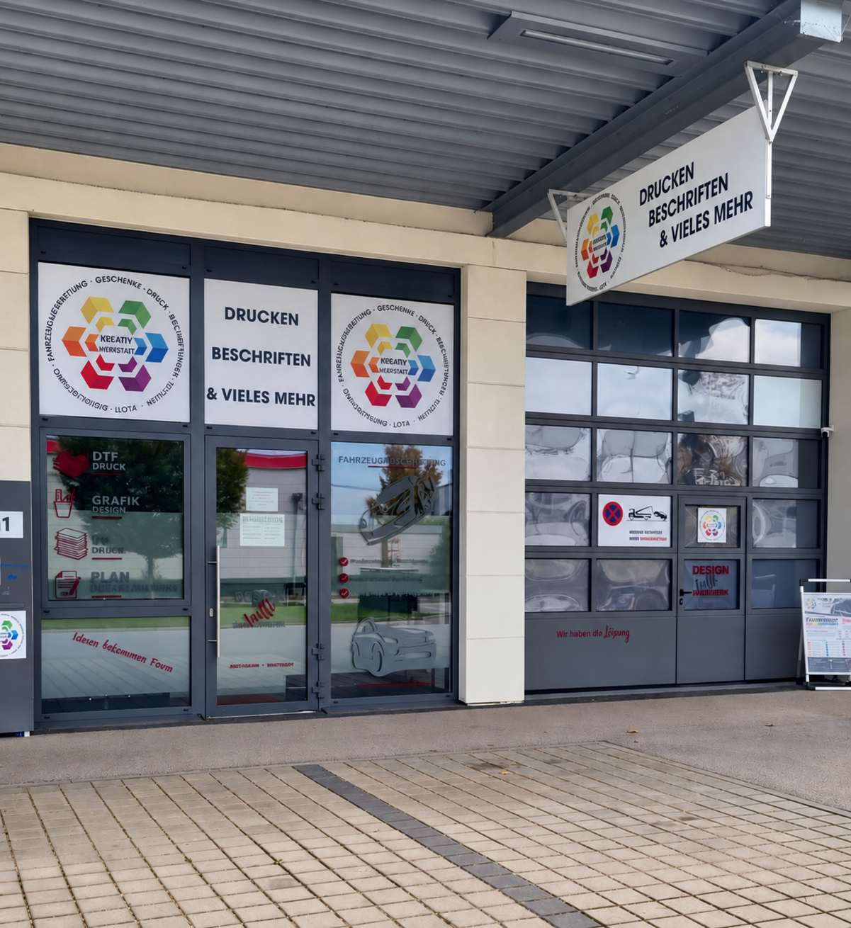 Fassade der Kreativwerkstatt Kaufbeuren am Bavariaring 11