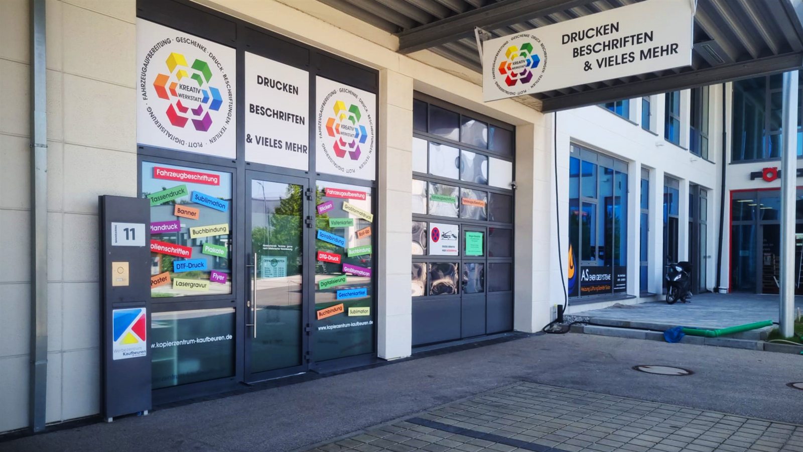Standort der Kreativwerkstatt Kaufbeuren am Bavariaring 11